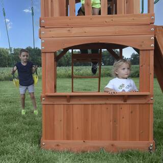 Backyard Discovery Atlantis All Cedar Wooden Swing Set 1608016BCOM