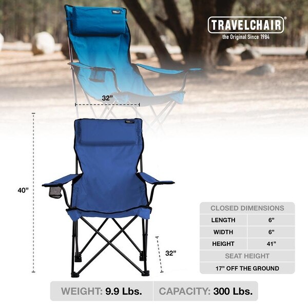 TravelChair Classic Bubba Folding Camp Chair (Blue)