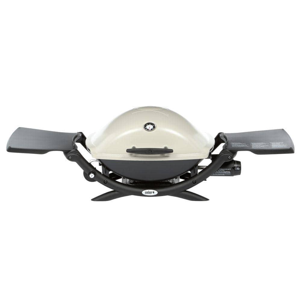 Weber Q 2200 1Burner Portable Propane Gas Grill in Titanium with BuiltIn Thermometer