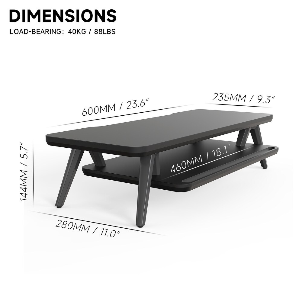 Fenge Monitor Stand  23.6 Inch 2 Tiers Monitor Stands Riser