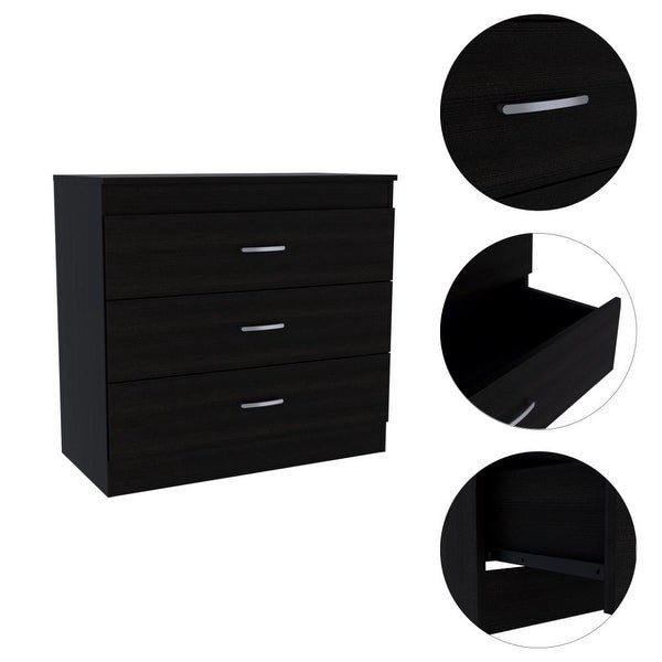 TUHOME Melia 3 Drawer Dresser with Superior Top and Metal Hardware - - 34809657