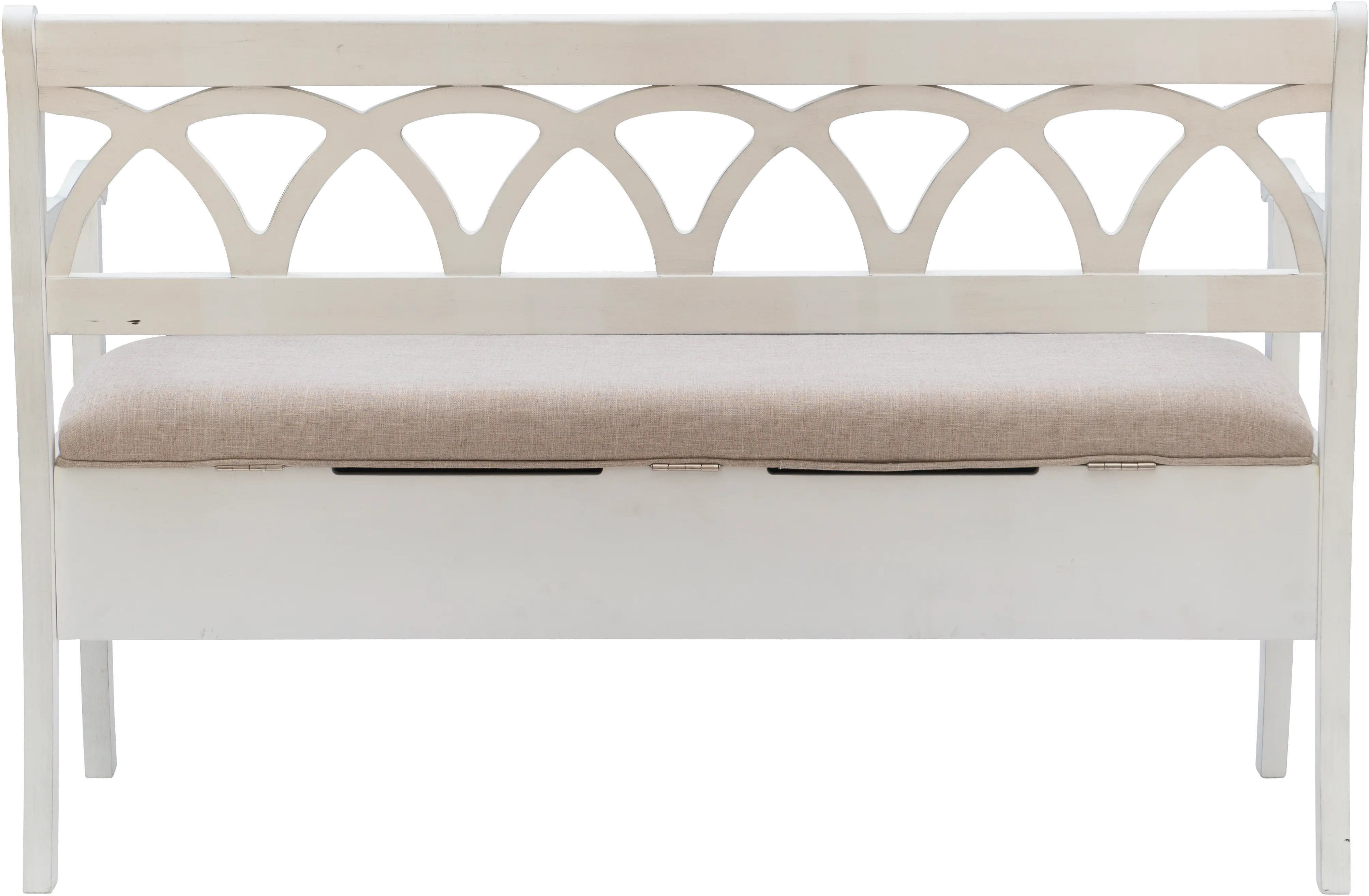 Winslett White Storage Bench