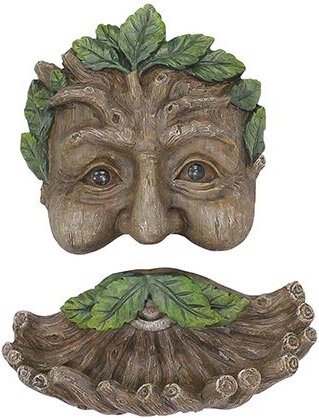 Red Carpet Studios Tree Face Mustache Birdfeeder， Brown， 12-in