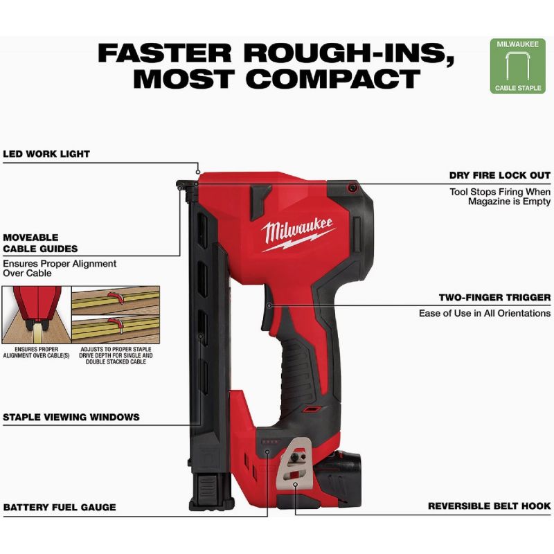 MW M12 Cordless Cable Stapler Kit