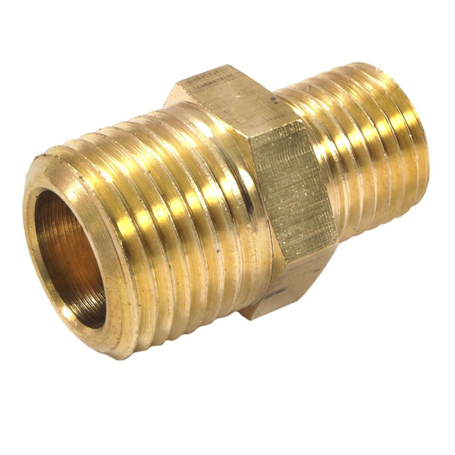 Forney Brass Hose Reducer 3/8 in. Male X 1/4 in. Male 1 pc