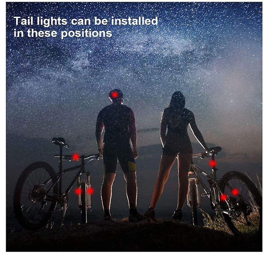 Signal Light Waterproof Rotatable Tail Light Warning Light Durable Universal Bike Headlight Bicycle Safety Night Lighting Taillight Cycling Accessories for MTB Road Bike(Black)