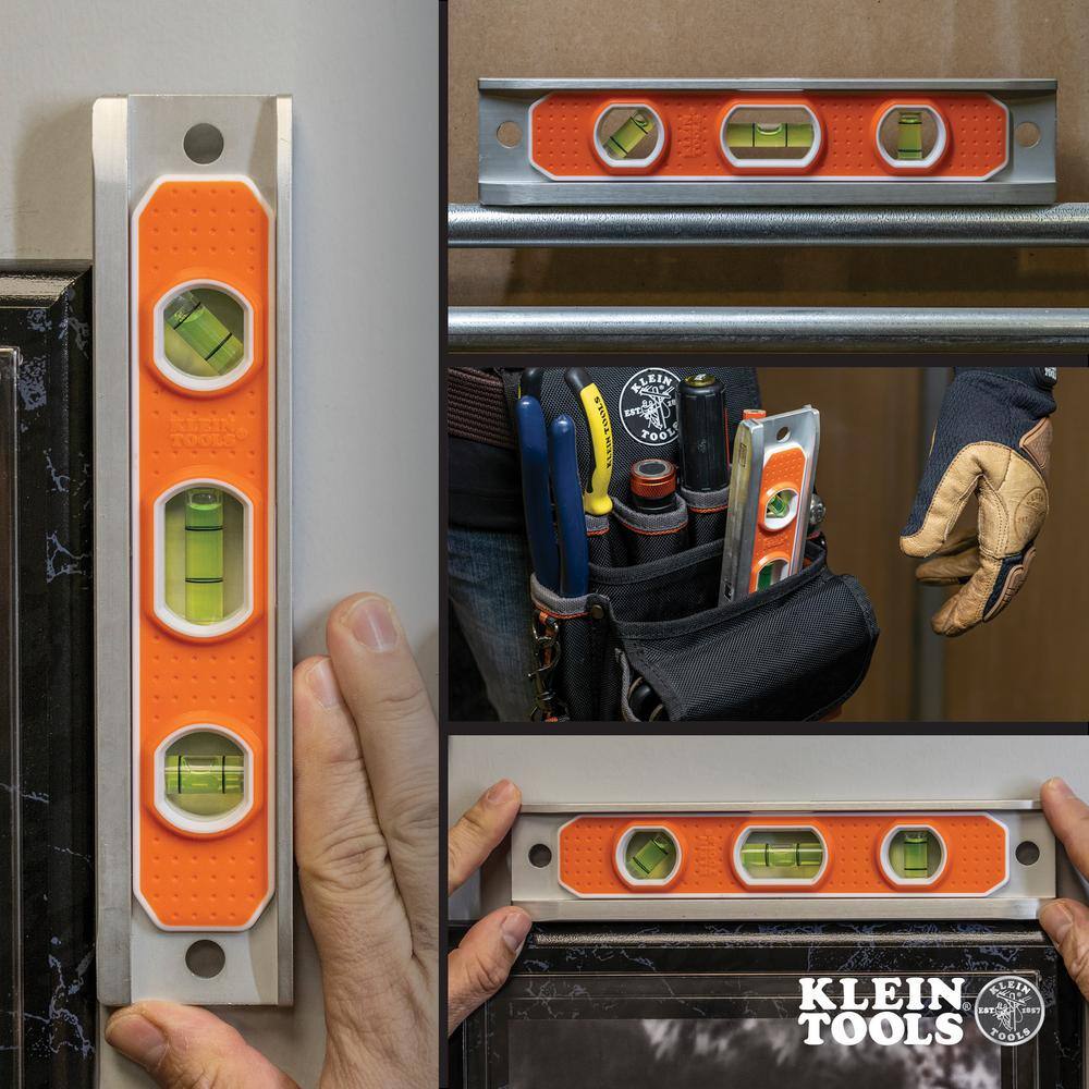 Klein Tools 9 in. Aluminum Torpedo Level and Folding Utility Knife Tool Set 23KIT