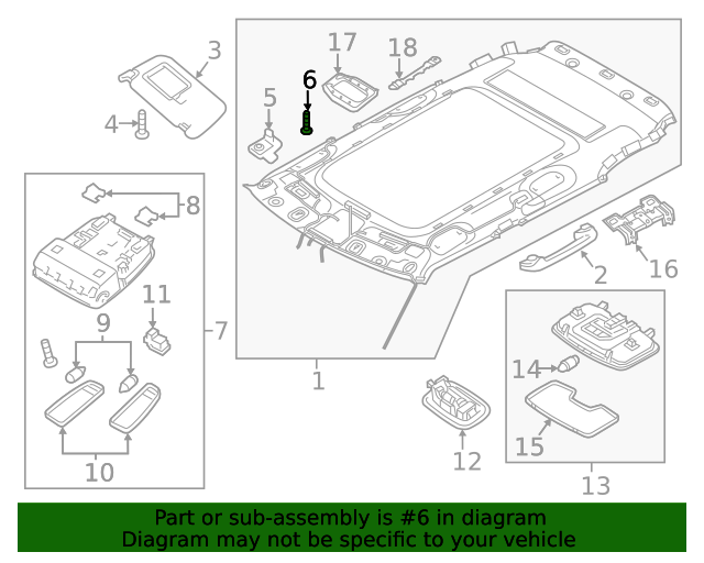 Genuine OE Kia Sun Visor Screw - 12294-06221