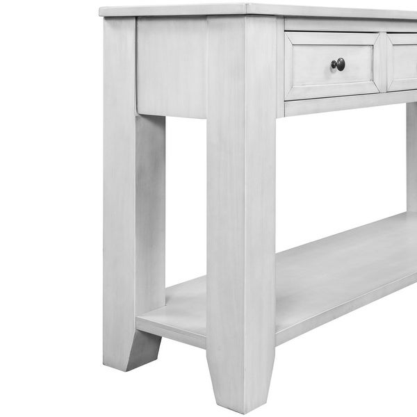 Modern solid wood buffet sideboard side table， control table， sofa table， 3 drawers and 1 shelf