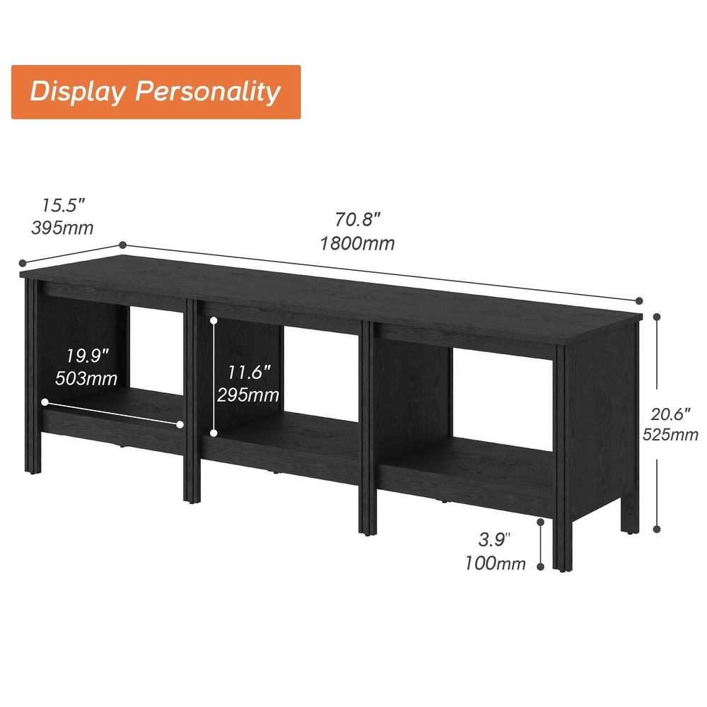 TV Stand for 65 75 Inch TV Console Table  Classic Entertainment Center