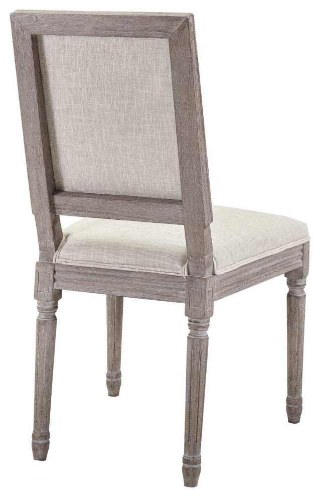 Court Dining Side Chair Upholstered Fabric Set of 4 EEI 3501 BEI   French Country   Dining Chairs   by Morning Design Group  Inc  Houzz