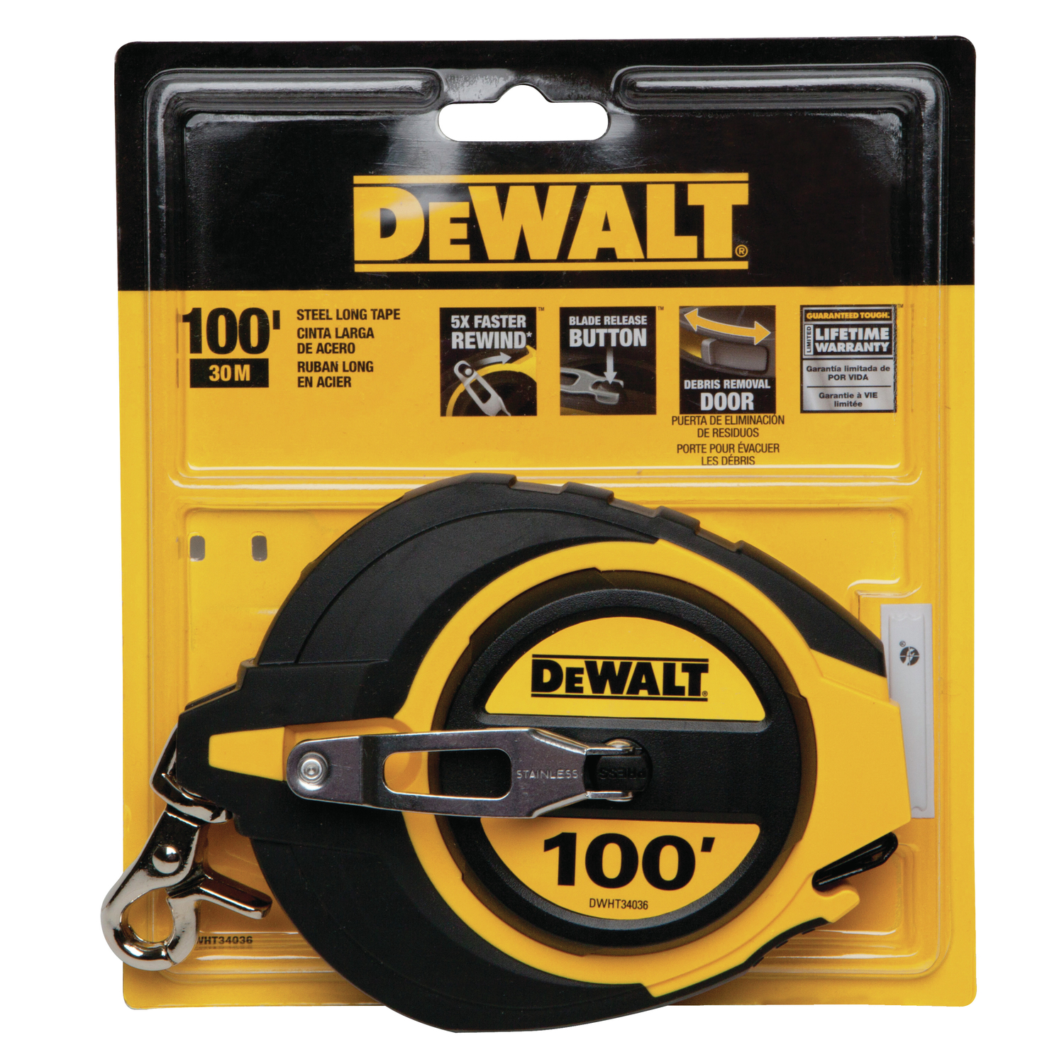 DW 100 ft. L X 0.38 in. W Closed Case Long Tape Measure 1 pk