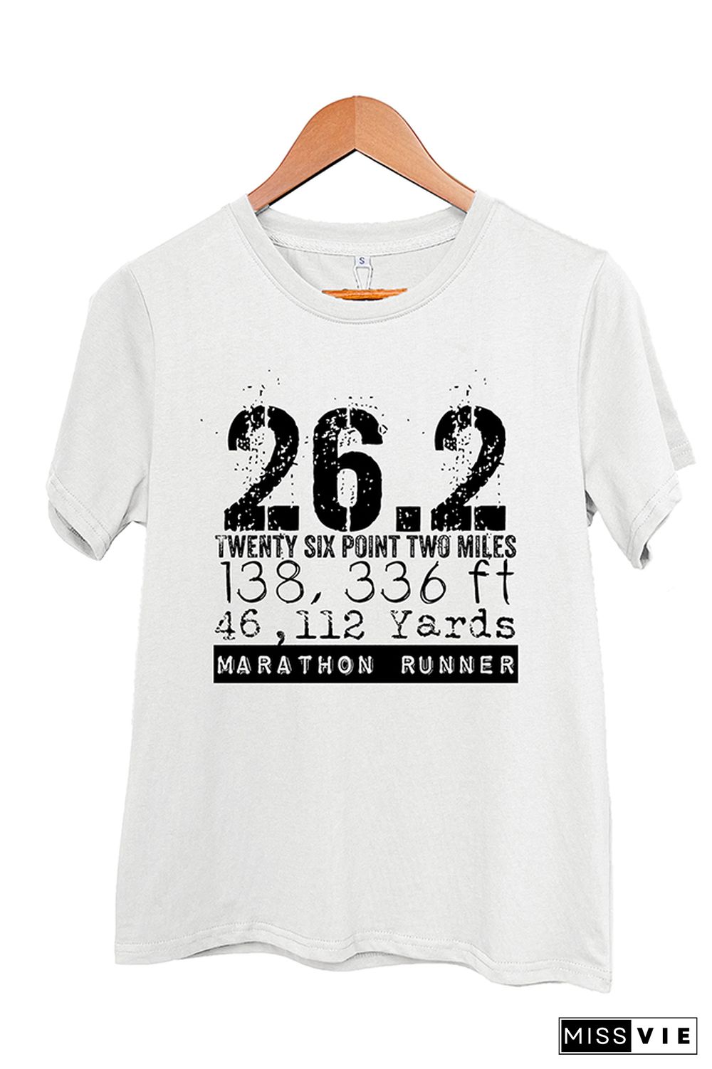 26.2 Miles Shirt Boston Marathon Short Sleeve Graphic Tee Wholesale