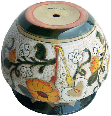 Large-Sized Jacona Mexican Colors Talavera Ceramic Garden Pot