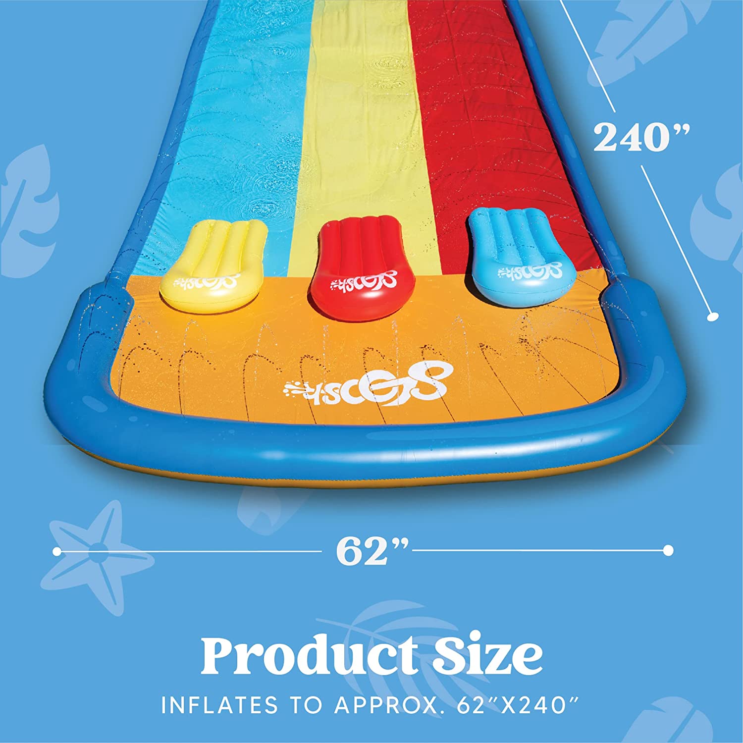 Clearance - 3 Person Deluxe Water Slides with 3 Boogie Boards