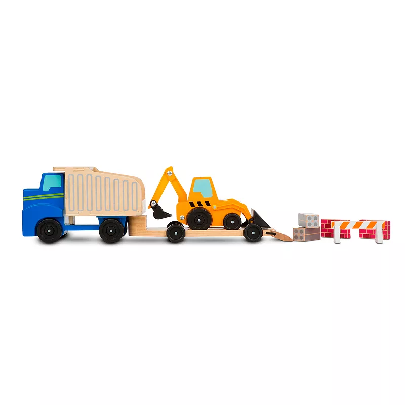 Melissa and Doug Dump Truck and Loader Wooden Play Set