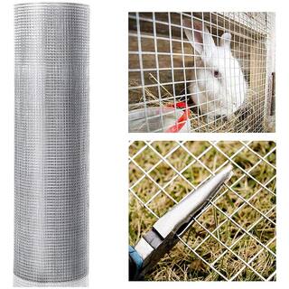 Runesay 36 in. x 100 ft. Iron Hardware Cloth Welded Cage Wire Chicken Fence mesh Rolls Square Chicken Wire Netting Raised CAGEPOIUYTR04