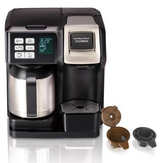 Hamilton Beach Flex Brew 2-Way 10-Cup Black Drip Coffee Maker with Thermal Carafe 49966