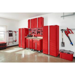 Husky 8-Piece Ready-to-Assemble Steel Garage Storage System in Red (133 in. W x 98 in. H x 24 in. D) G13310SR-US