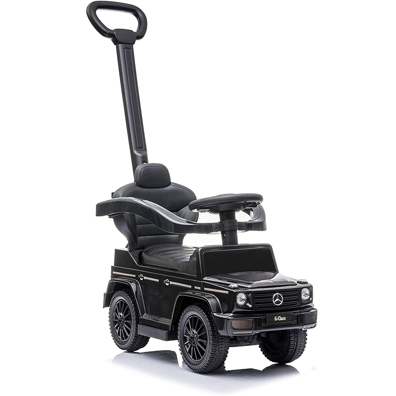 Best Ride On Cars Kids Stroller Mercedes G-Wagon 3 in 1 Push Car, Black