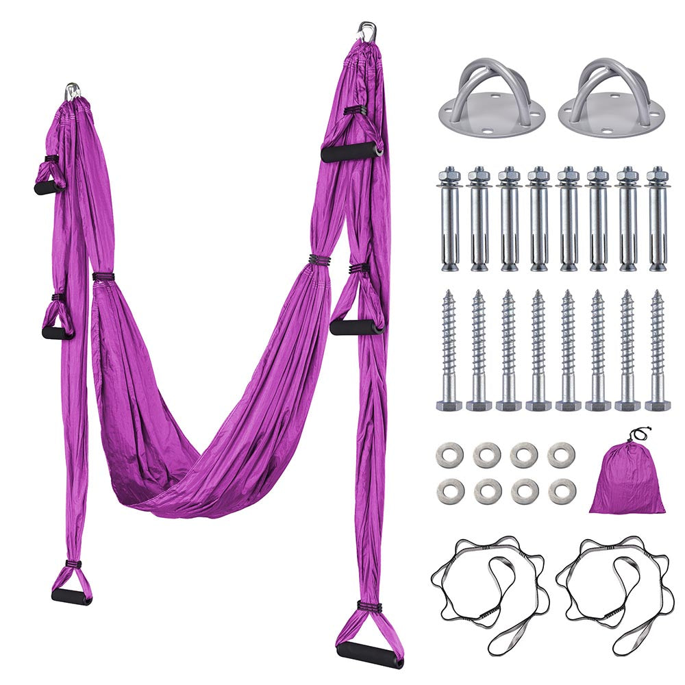 Yescom Yoga Swing Aerial Yoga Inversion Sling with Ceiling Hooks