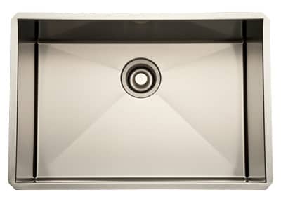 Rohl 26 Brushed Stainless Steel Single Bowl Kitchen Sink