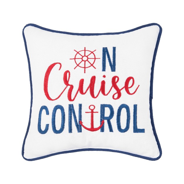 C amp f Home On Cruise Control Embroidered Throw Pillow