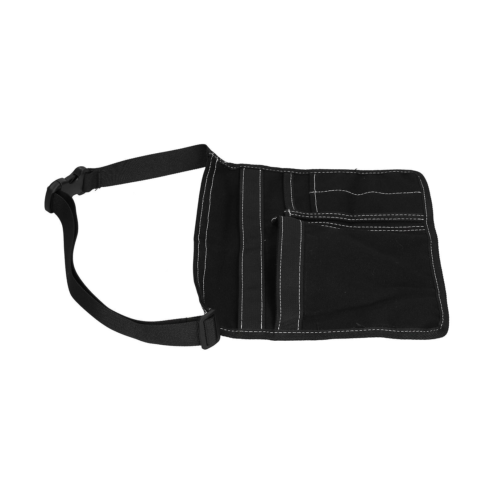 Tool Waist Bag Lightweight Multi Pocket Oxford Cloth Waist Tool Pouch for Garden Climbing OutdoorBlack