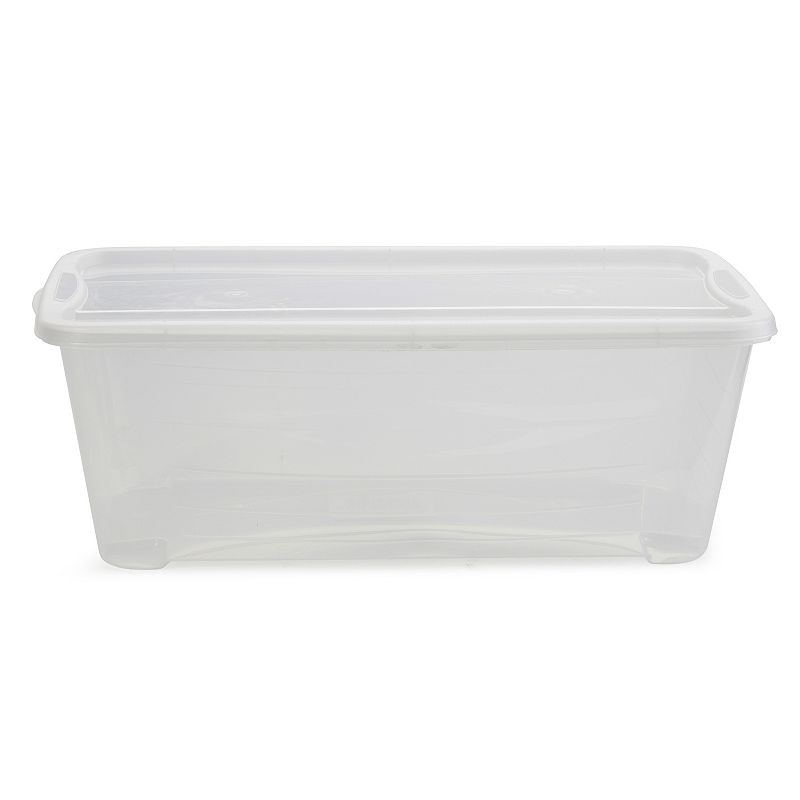 Life Story 6L Shoe and Closet Storage Box Stacking Containers， Clear (40 Pack)