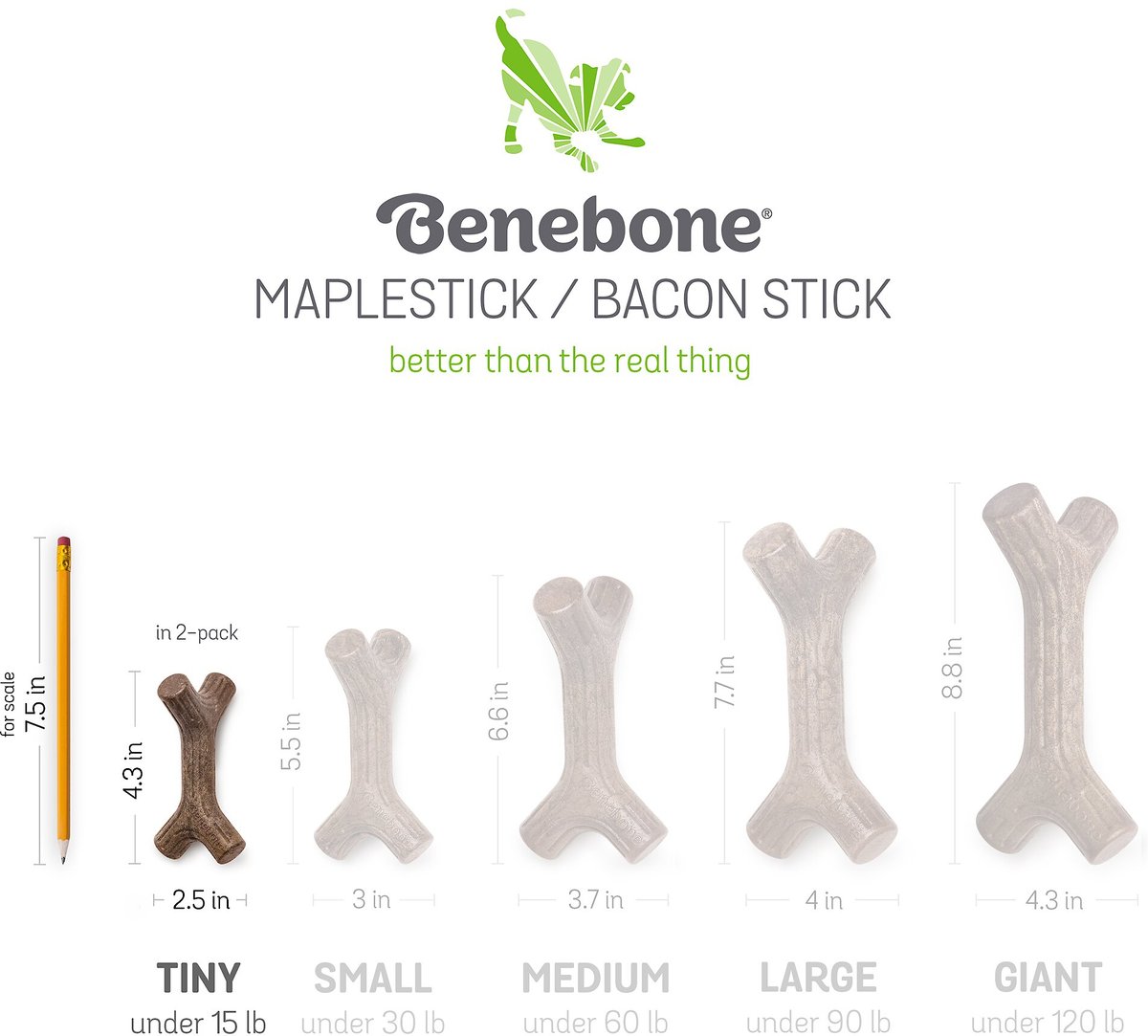 Benebone Bacon Flavor Tough Dog Chew Toy