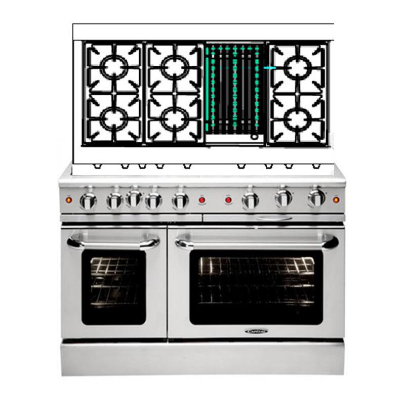 Capital 48-inch Freestanding Gas Range MCR486B-N