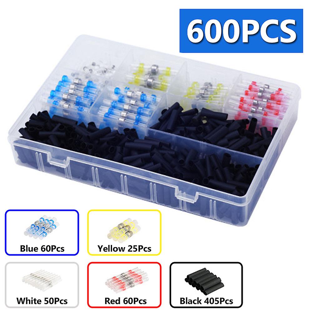 Born Pretty 800pcs Waterproof Heat Shrink Butt Crimp Terminals Solder Seal Conectores Electrical Wire Cable Splice Kit With Hot Air Gun