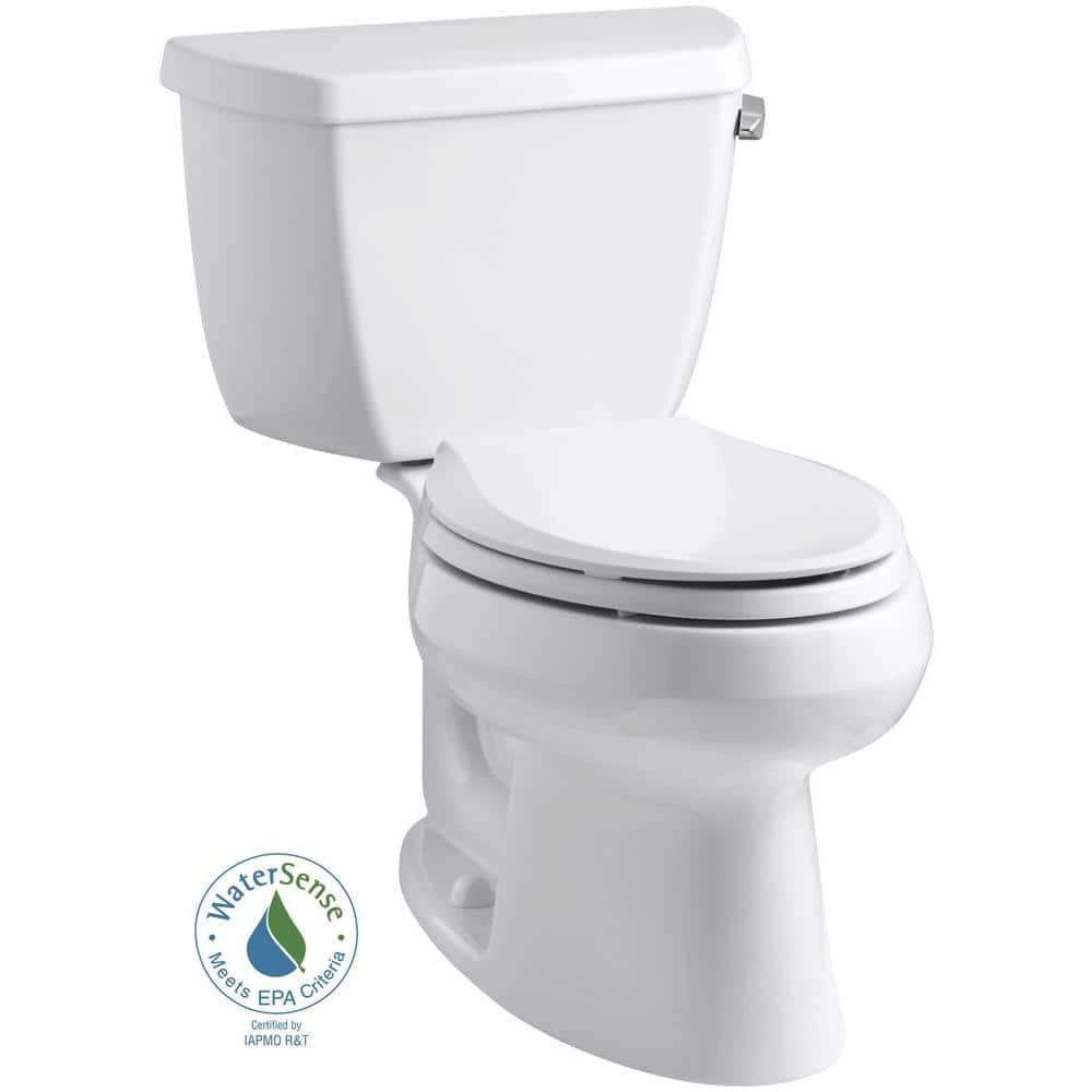 KOHLER Wellworth 2piece 128 GPF Single Flush Elongated Toilet in White