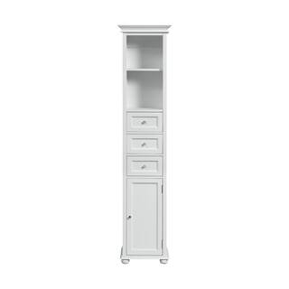 Home Decorators Collection Hampton Harbor 15 in. W x 10 in. D x 67-12 in. H Linen Cabinet in White BF-21891-WH