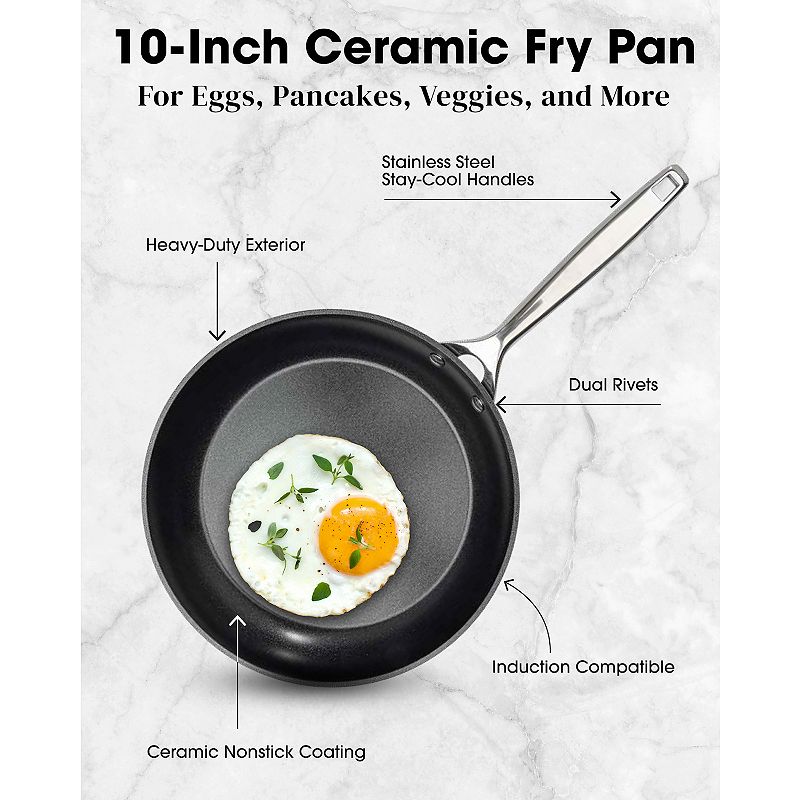 Gotham Steel Professional Hard Anodized 10 inch Ceramic Nonstick Frying Pan