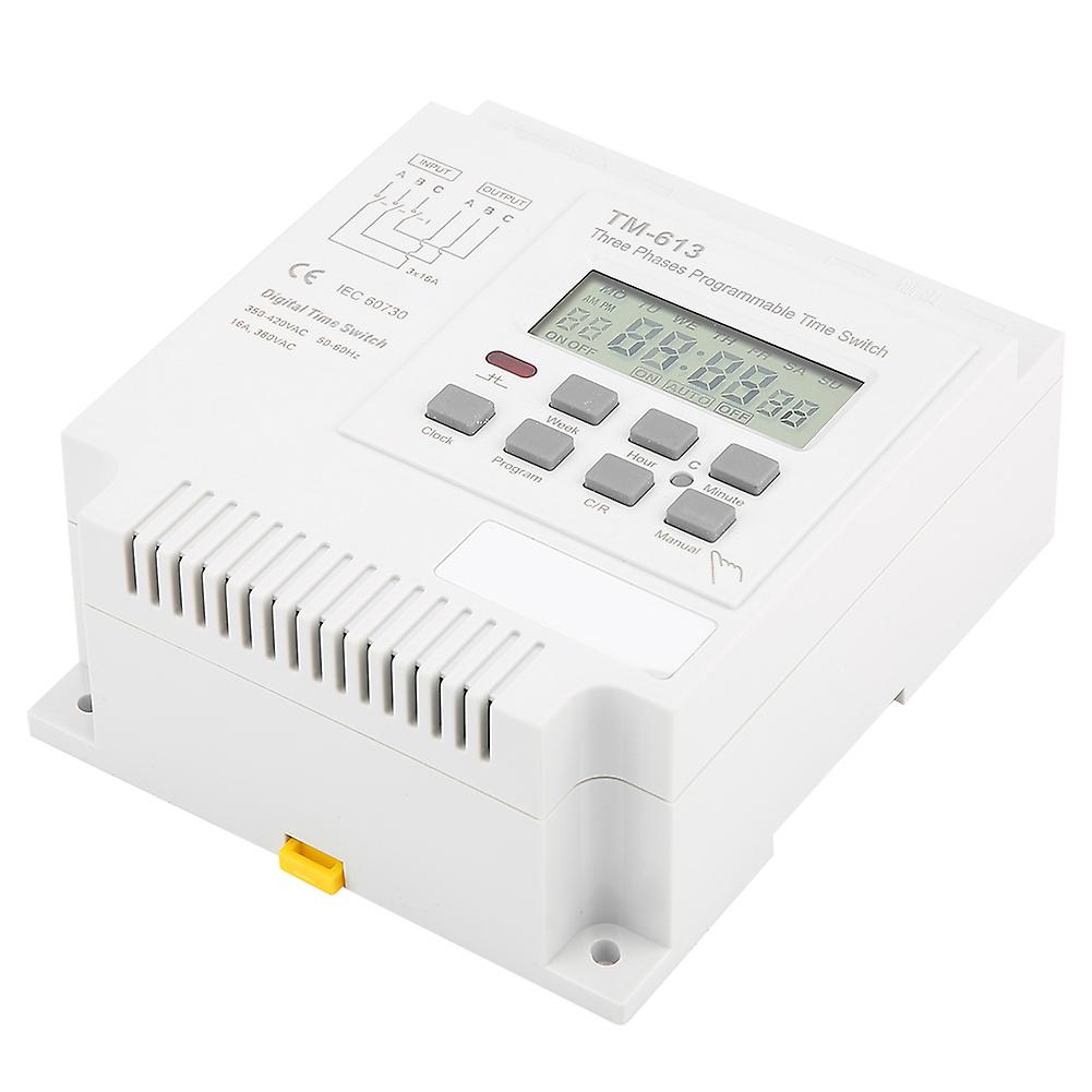 Tm-613 380v 16a Three Phases Smart Digital Weekly Programmable Control Relay Power Timer Switch