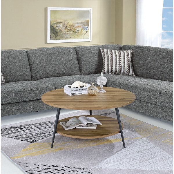 Carson Carrington Batkroken Round 2-tier Coffee Table