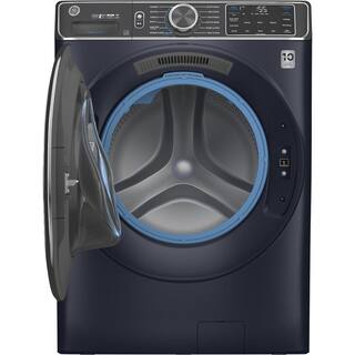 GE 5.0 cu. ft. Smart Sapphire Blue Front Load Washer with OdorBlock UltraFresh Vent System with Sanitize and Allergen GFW850SPNRS