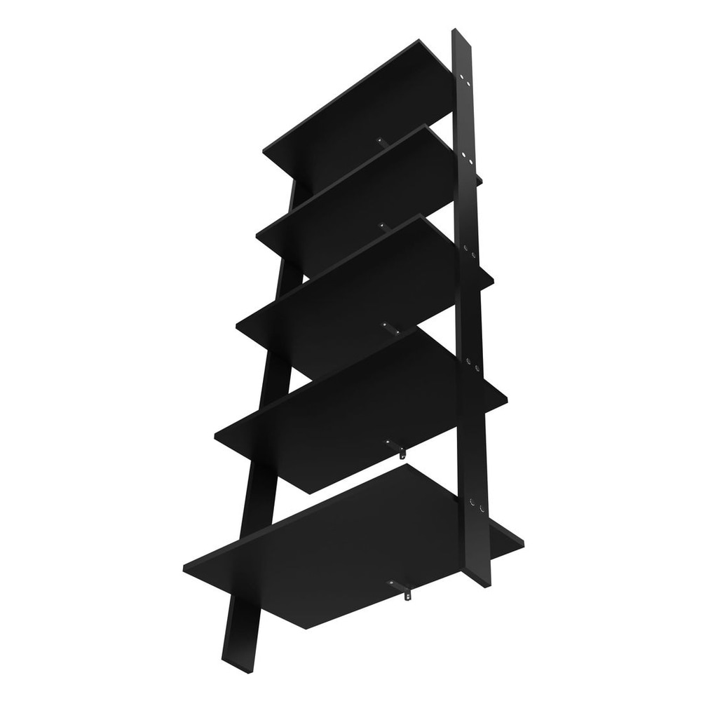 Cooper 5 Shelf Floating Ladder Bookcase by Manhattan Comfort