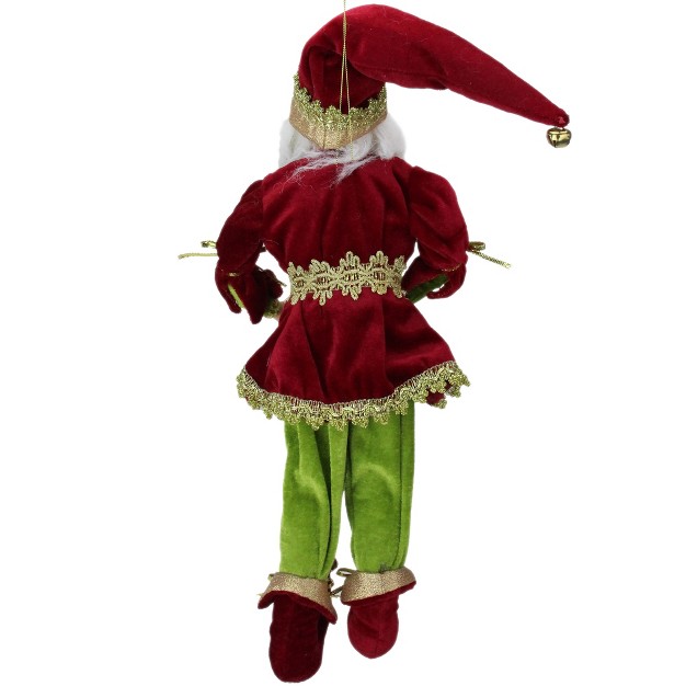 Red And Green Whimsical Elf Christmas Decor Figurine