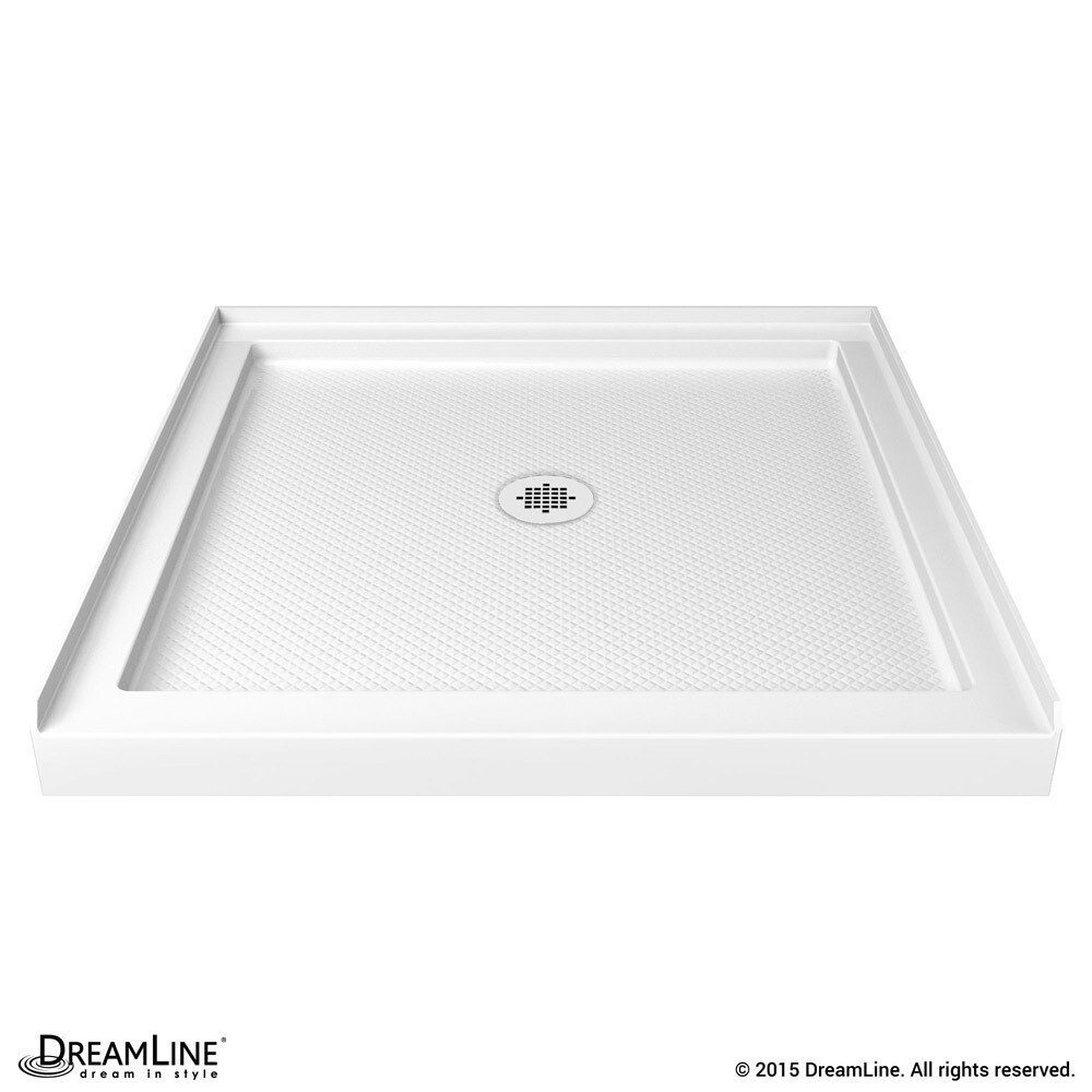 DreamLine Flex 36 in. D x 36 in. W x 74 3/4 in. H Pivot Shower Door and Shower Base Kit   36\