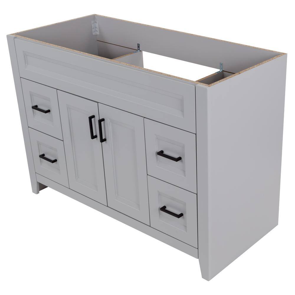 Home Decorators Collection Ridge 48 in. W x 21.6 in. D x 34 in. H Bath Vanity Cabinet without Top in Pearl Gray RG48-PG