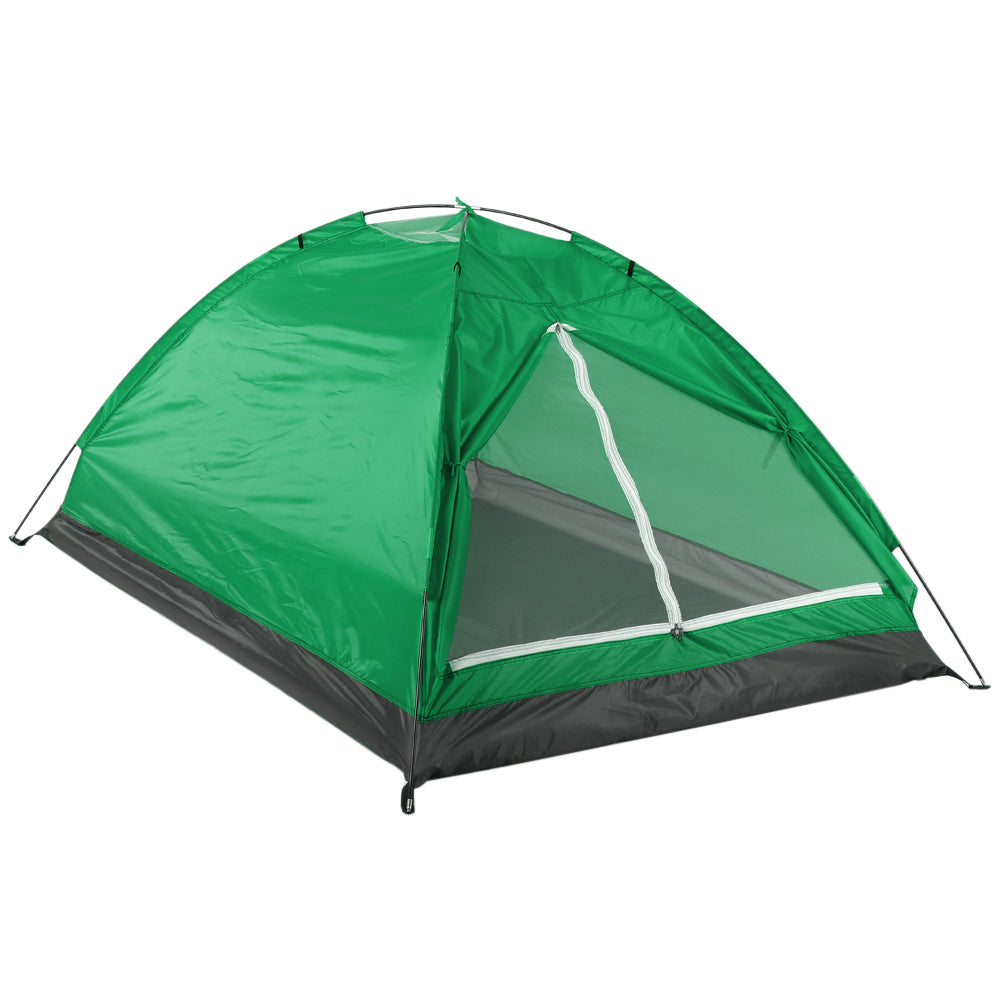 Andoer Camping Tent for 2 Person Single Layer Outdoor Portable Beach Tent，Green