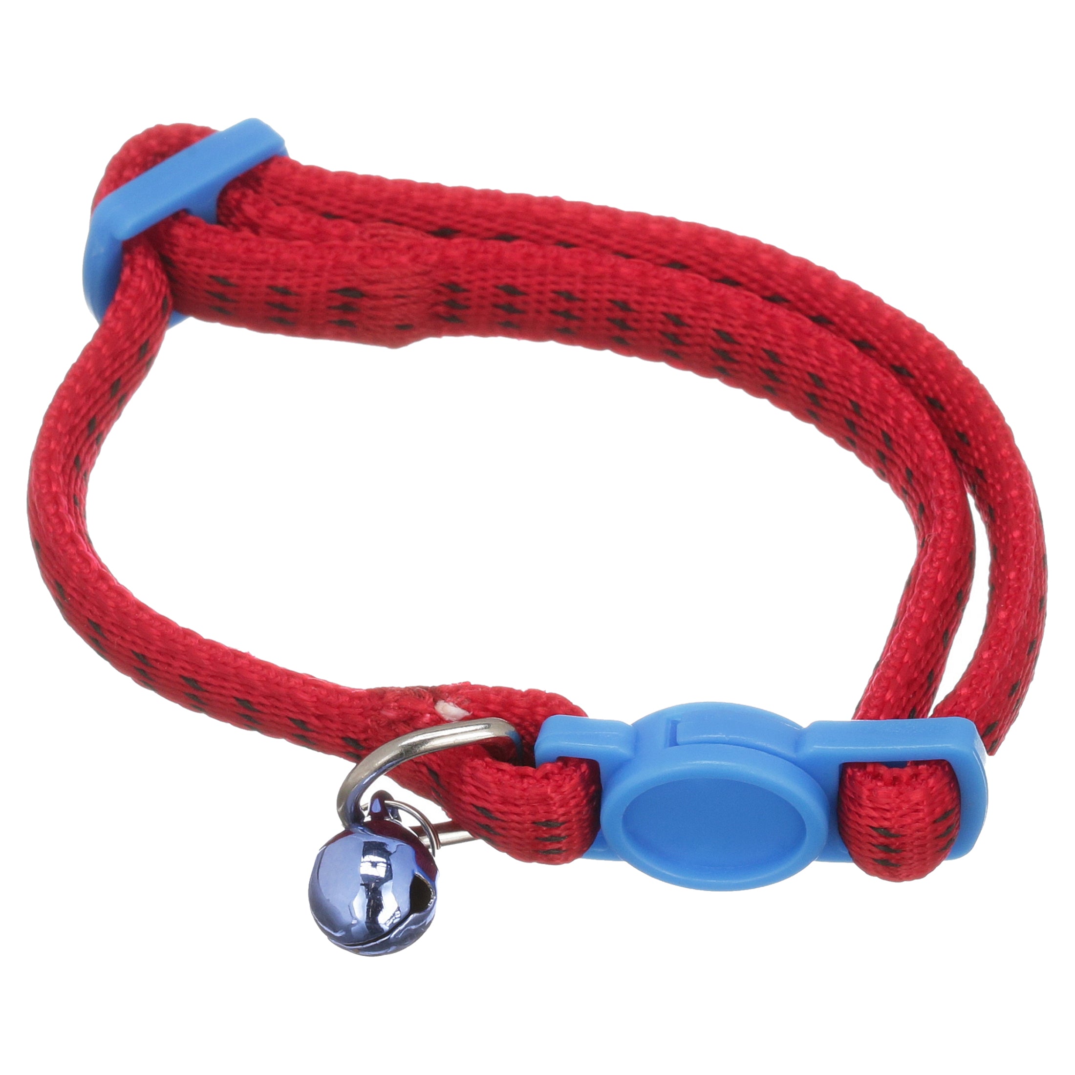 Blue Frog Puffy Cat Collar， Red