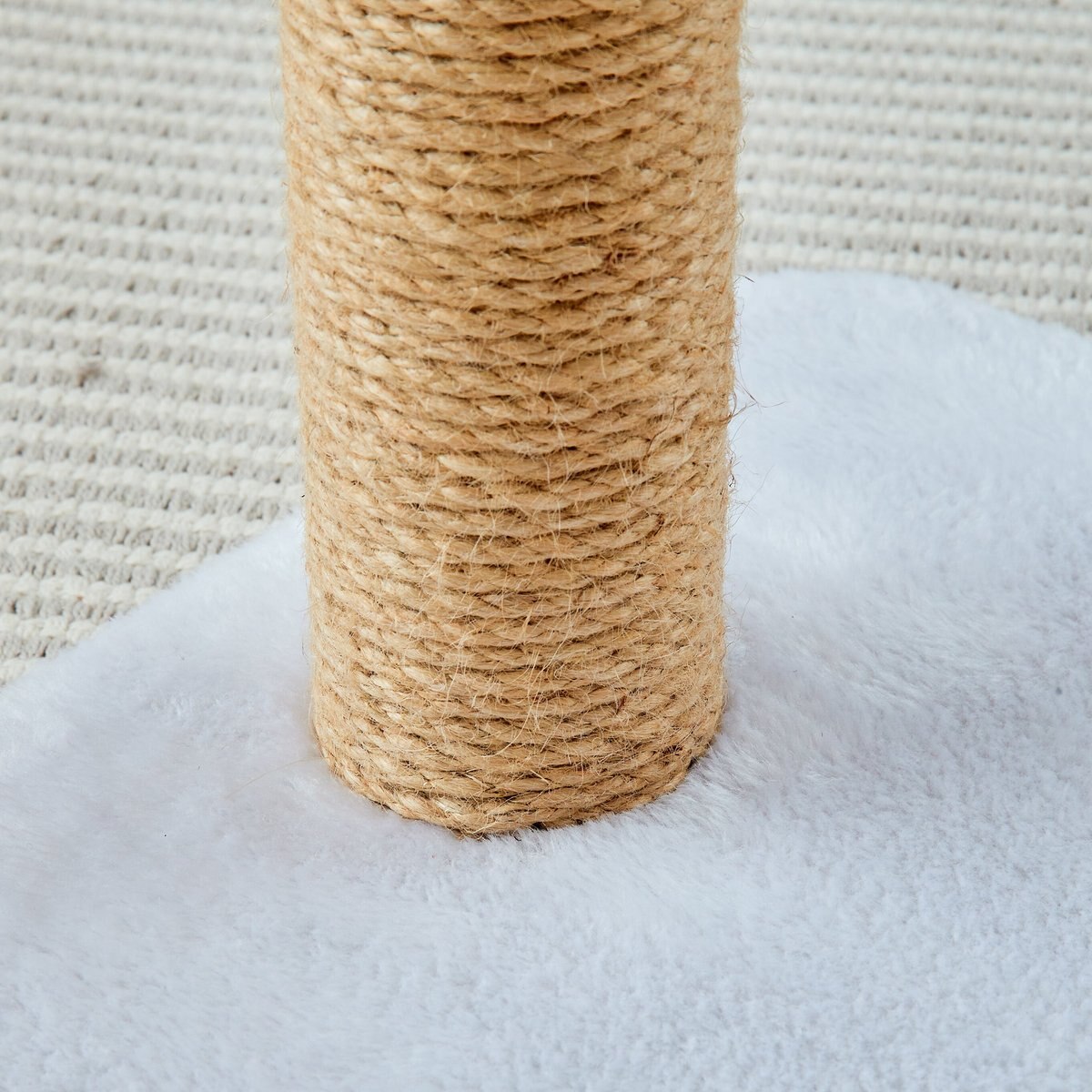 Two By Two The Linden Twin Sisal Cat Tree， Small， Ivory