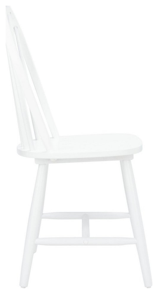 Newton Spindle Back Dining Chair  Set of 2  White   Midcentury   Dining Chairs   by Rustic Home Furniture Deco  Houzz