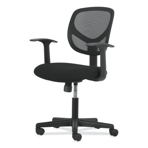 Sadie 1-Oh-Two Mid-Back Task Chairs， Supports Up to 250 lb， 17 to 22 Seat Height， Black (VST102)