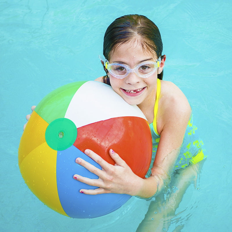 Classic 18 Beach Balls 6-Color Inflatable Water Toys， 6-pack