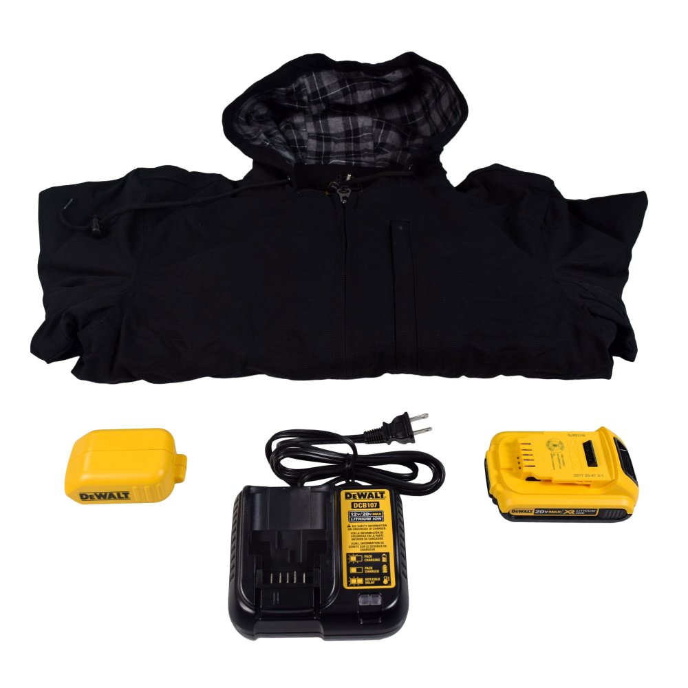 DEWALT 20V MAX Heated Jacket Black with Hood Kit Large DCHJ076D1-L from DEWALT