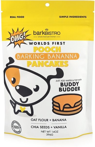 Bark Bistro Company Pooch Pancakes Barking Banana Dog Treat， 14-oz bag